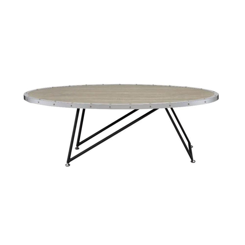 Allis - Coffee Table - Weathered Gray Oak & Metal by Unique Piece Furniture