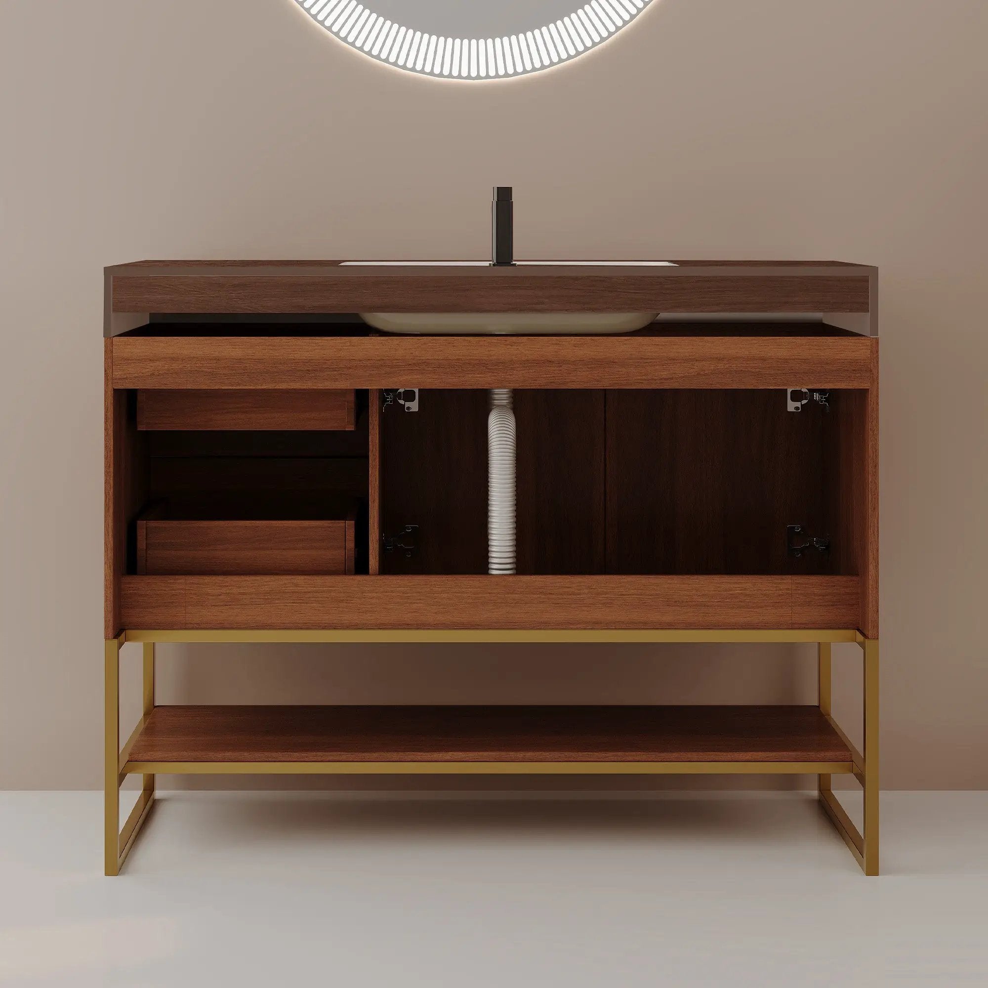 36" Modern Free-Standing Bathroom Vanity with Seamless Ceramic Sink by HouseOfZazla