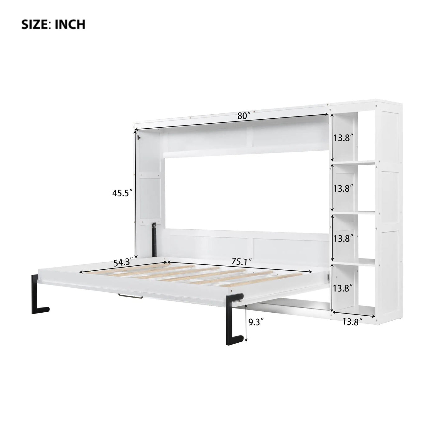 Murphy Bed With Bookshelf And Storage by Unique Piece Furniture