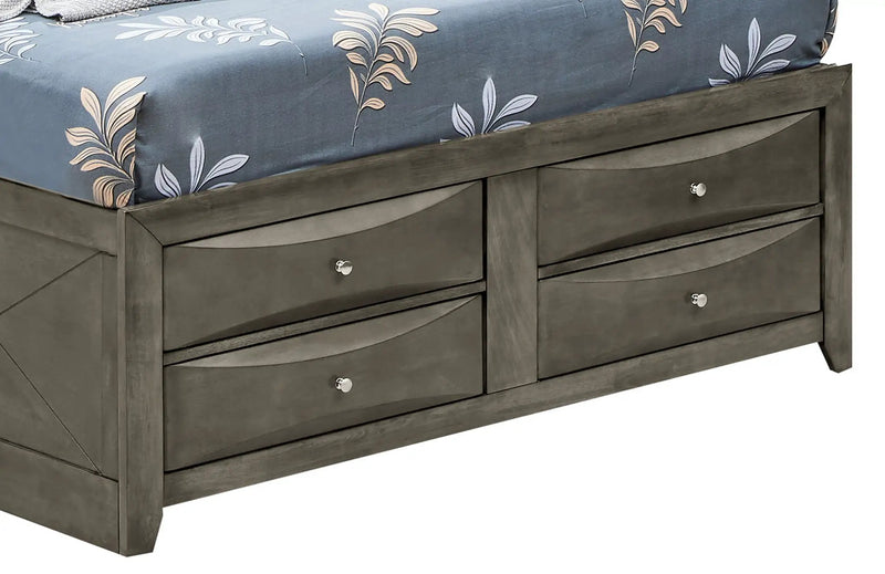 Modern Design Storage Bed With Bookcase Headboard by HouseOfZazla