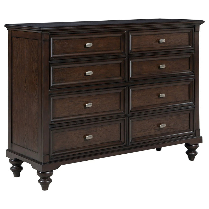Berwick - 8 Drawer Dresser Cabinet With Felt Lined Drawers - Dark Oak by HouseOfZazla