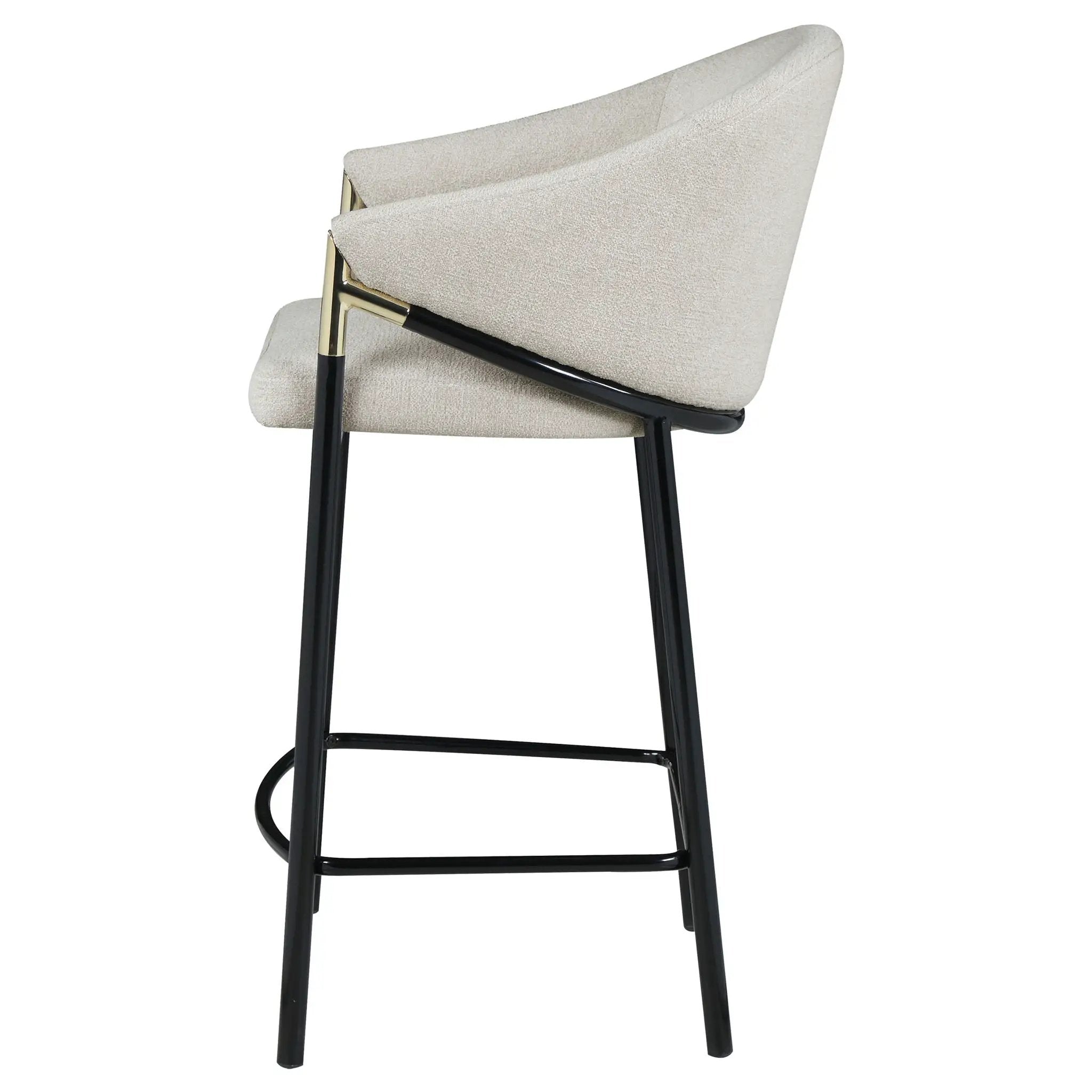 Chadwick Fabric Upholstered Counter Chair Beige (Set of 2) by Unique Piece Furniture