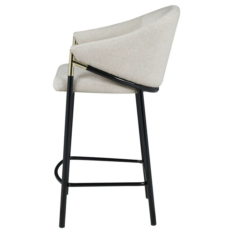 Chadwick Fabric Upholstered Counter Chair Beige (Set of 2) by Unique Piece Furniture
