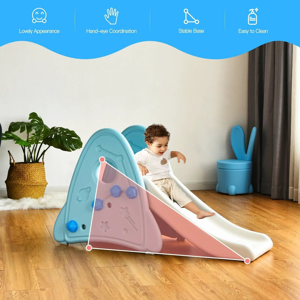Freestanding Baby Slide Indoor First Play Climber Slide Set for Boys Girls, photo 8 of 10