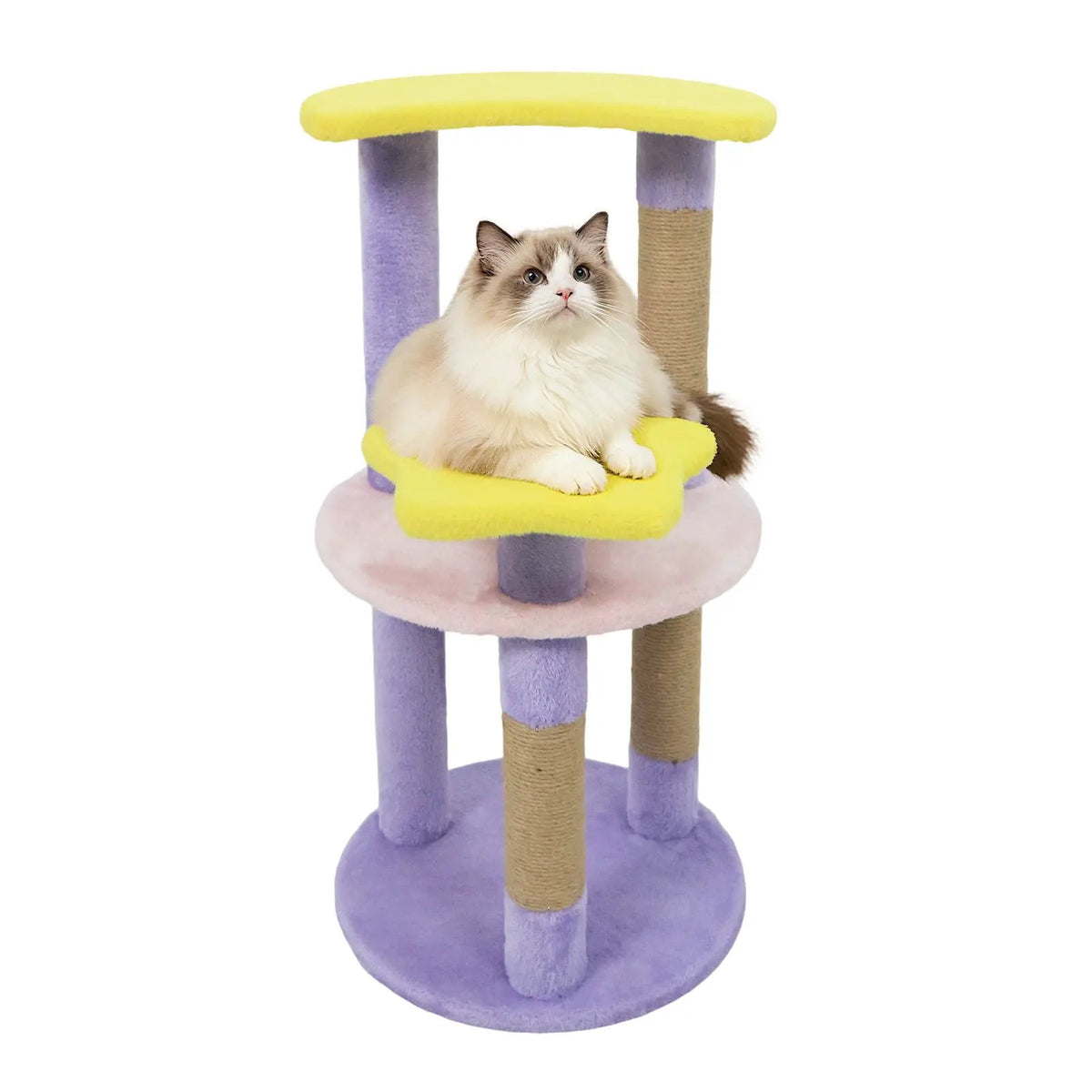 29 Inches Cute Modern Cat Tree with Star and Moon Shaped Platforms, photo 5 of 16