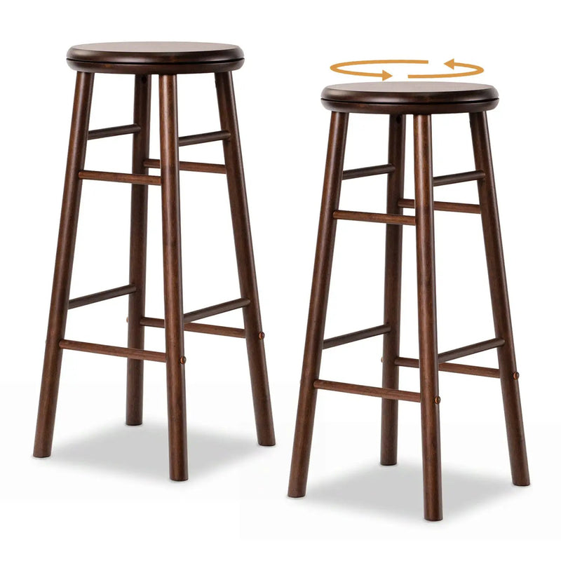 29" Swivel Bar Stools Set of 2 with Footrests by DirectDeals