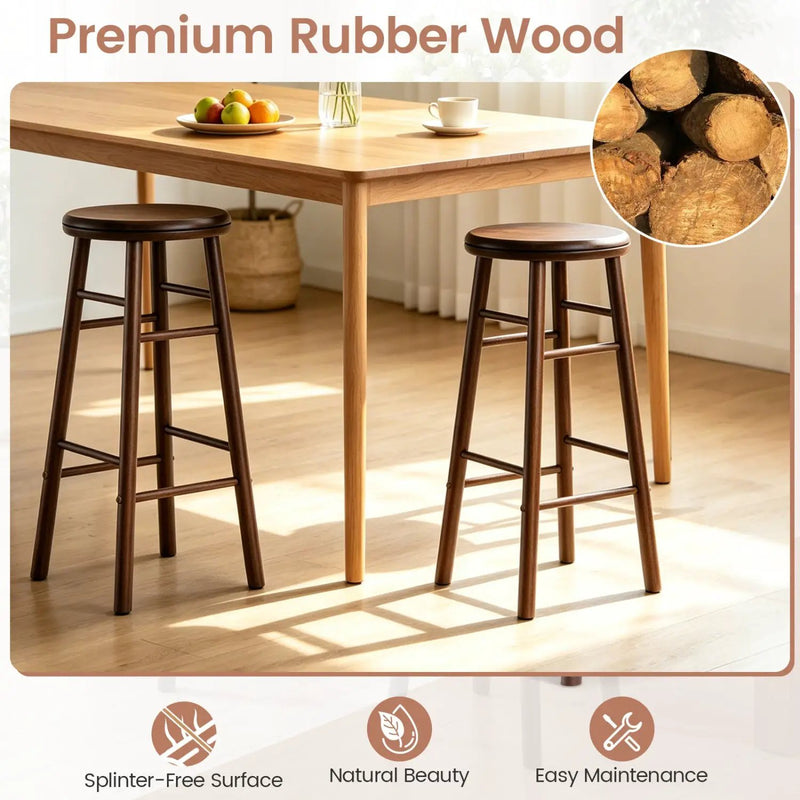 29" Swivel Bar Stools Set of 2 with Footrests by DirectDeals