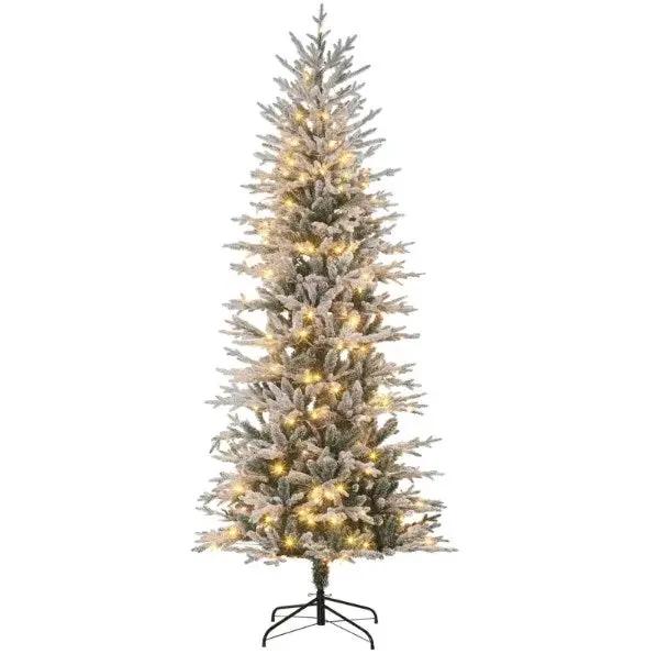 Christmas Trees with Snow Branches - Pre Lit Artificial Flocked by HouseOfZazla