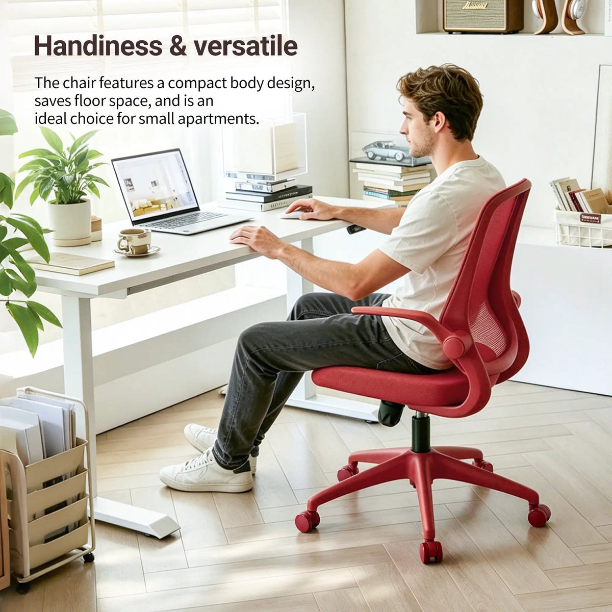 Ergonomic Color Office Chair - 350LBS Capacity, Red by HouseOfZazla