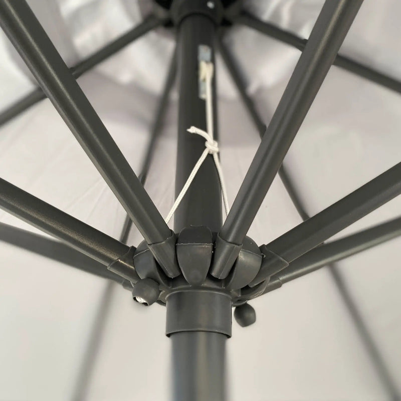 Patio Market Umbrella With 8 Steel Ribs, UV-Resistant And Waterproof Canopy by HouseOfZazla