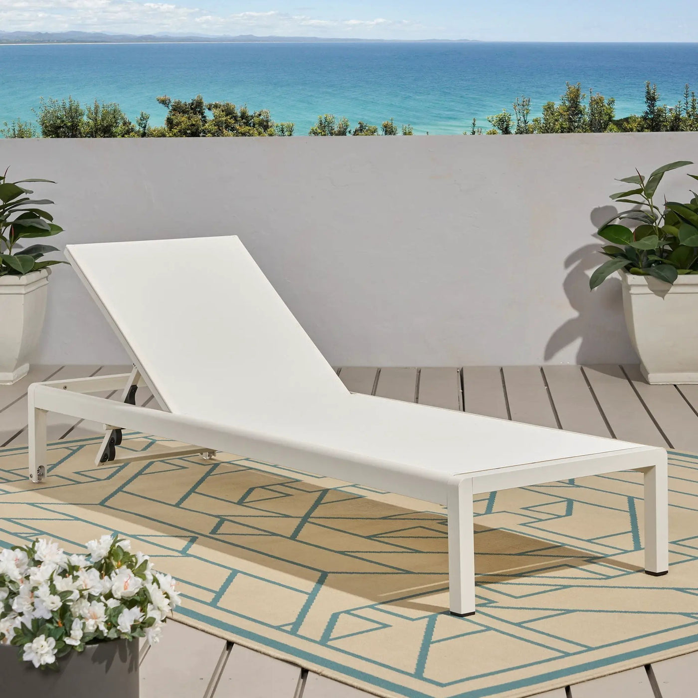 Outdoor Patio Chaise Lounge with 5 Reclining Positions by HouseOfZazla