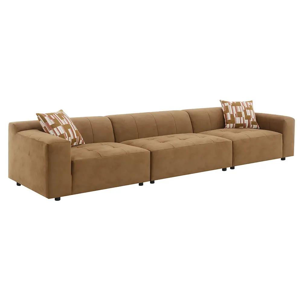 Zoey - Modular - LF Arm Chair With Pillow - Chocolate Suede by Unique Piece Furniture