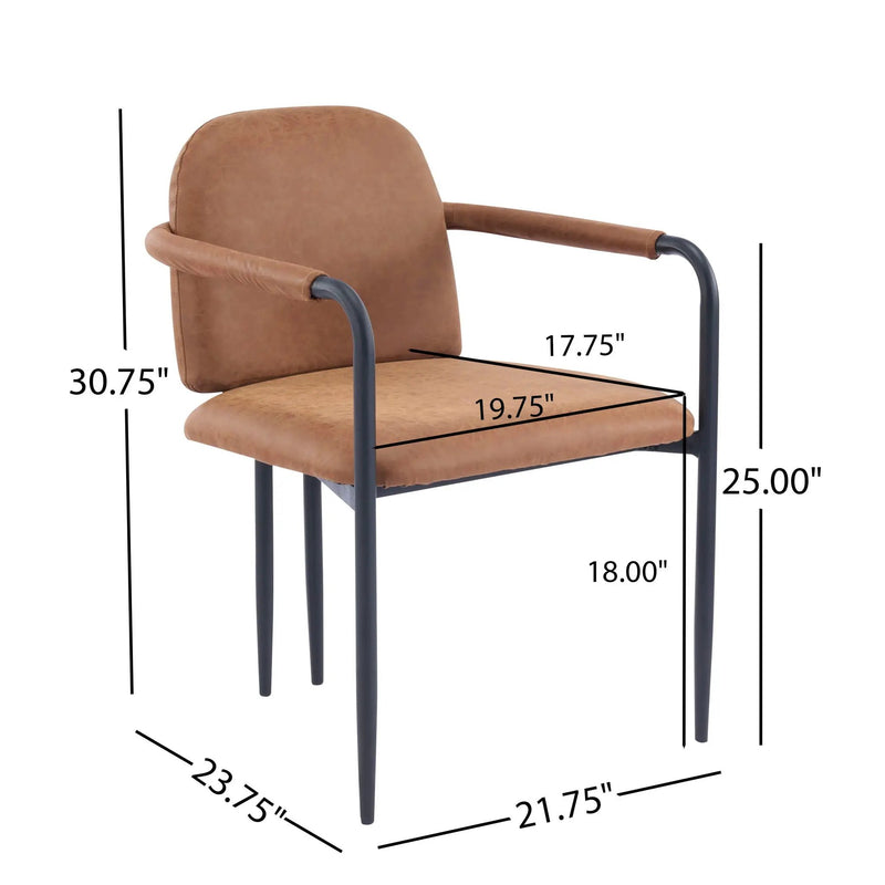 Modern Dining Chair Set With Durable Iron Frame and Comfortable Fabric Upholstery by HouseOfZazla