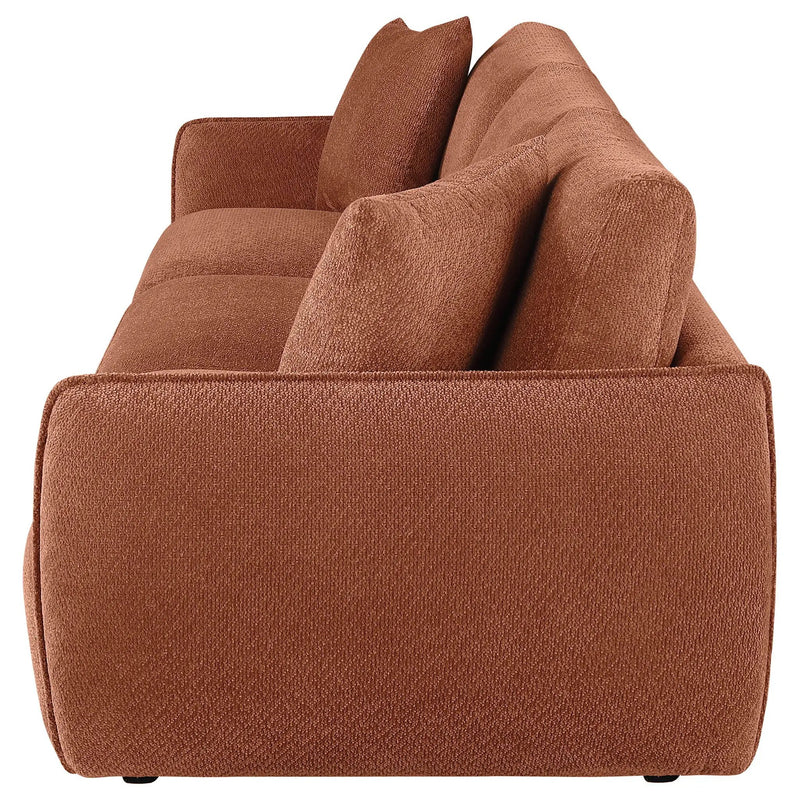 Elysia Chenille Upholstered Modular Lounge Sofa Coral by Unique Piece Furniture