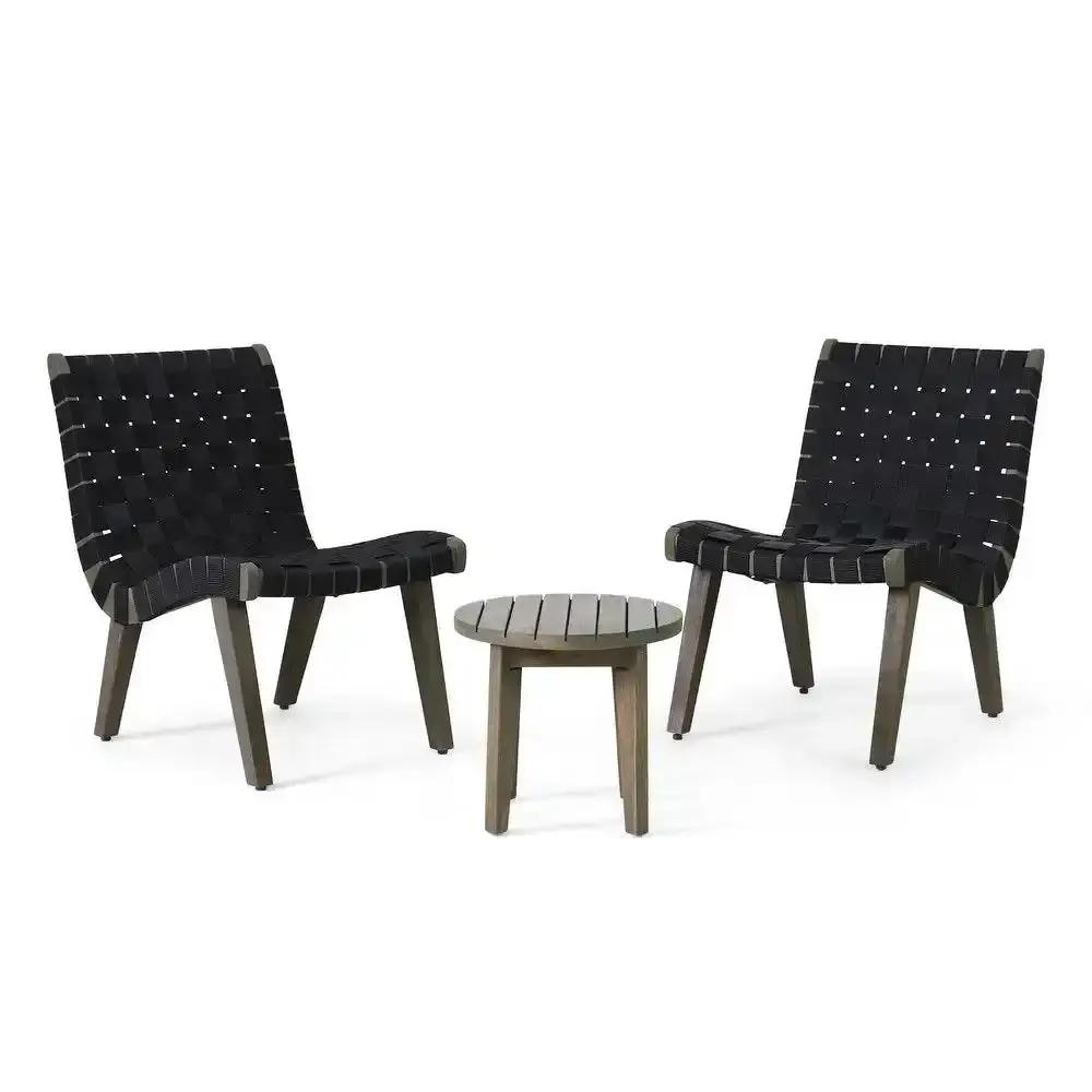 Outdoor 3 Piece Rope Weave Patio Seating Set by HouseOfZazla