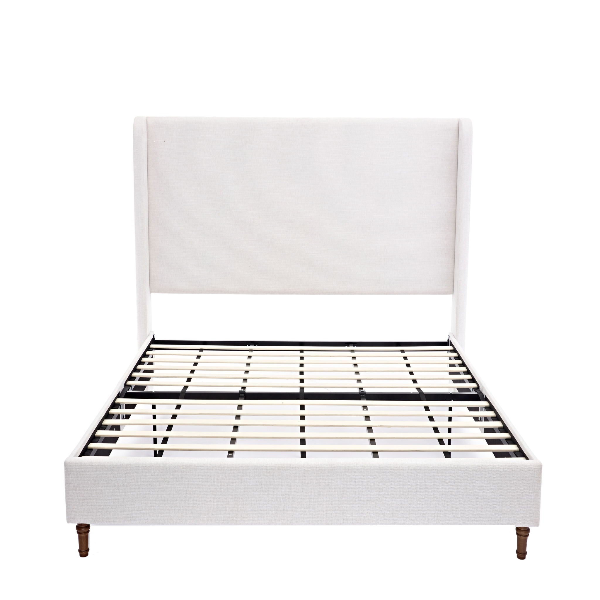 Harper - Tall Headboard Upholstered Bed / High Headboard / Elegant Simplicity / No Box Spring Needed by HouseOfZazla