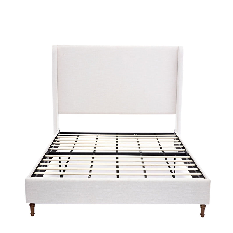 Harper - Tall Headboard Upholstered Bed / High Headboard / Elegant Simplicity / No Box Spring Needed by HouseOfZazla