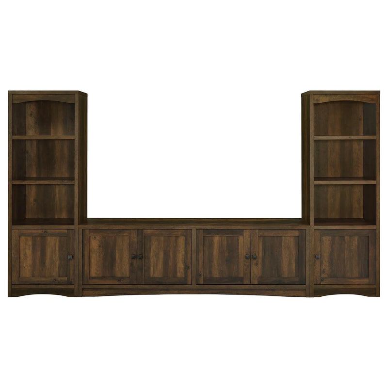 Laughlin 3-piece Entertainment Center TV Stand Dark Pine by Unique Piece Furniture