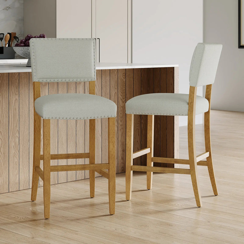 Barstools With Rivet Decoration - Set of 2 by HouseOfZazla