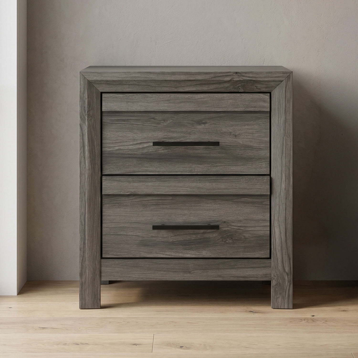 Denver - 2 Drawer Nightstand - Gray by HouseOfZazla