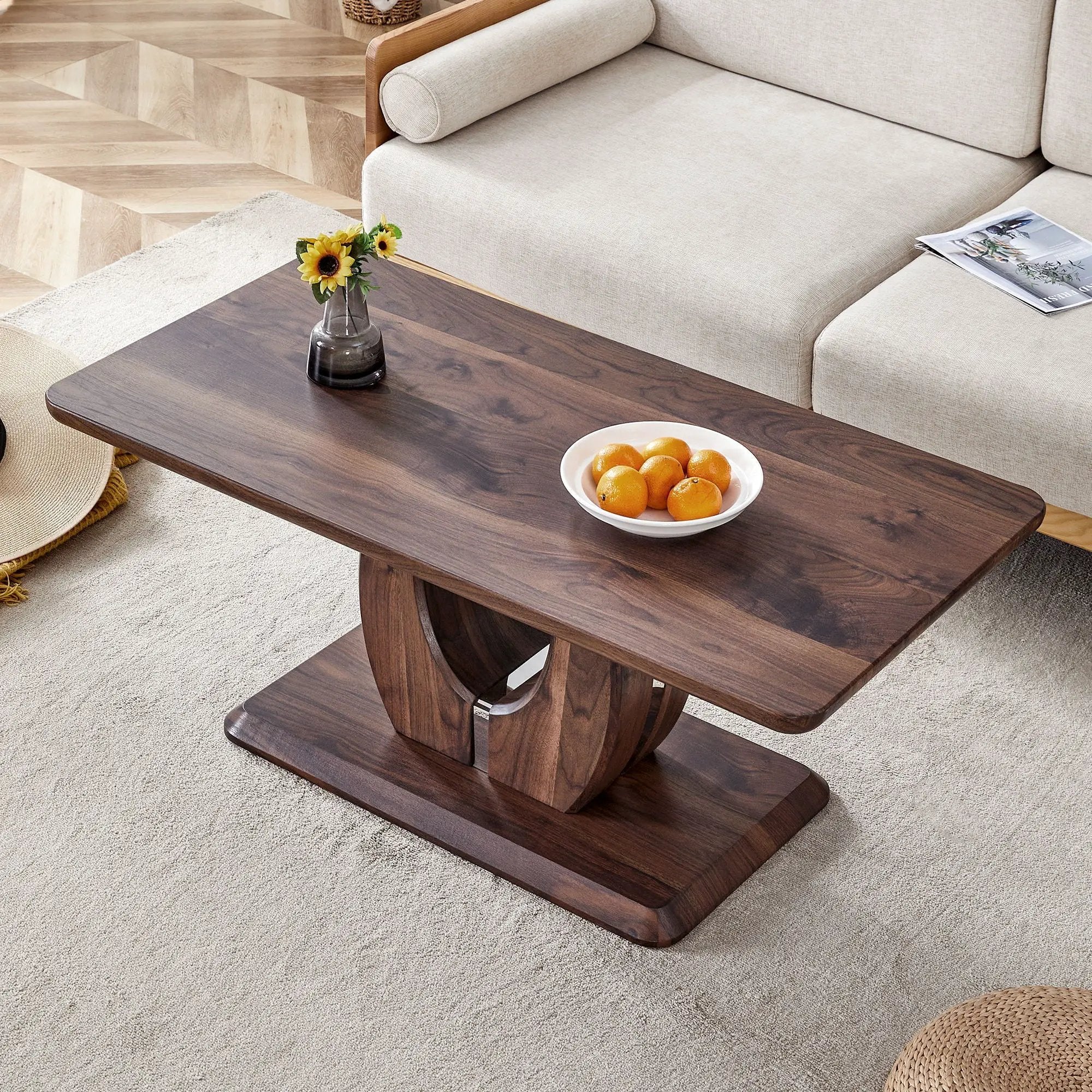 Modern, Minimalist Rectangular Coffee Table by Unique Piece Furniture
