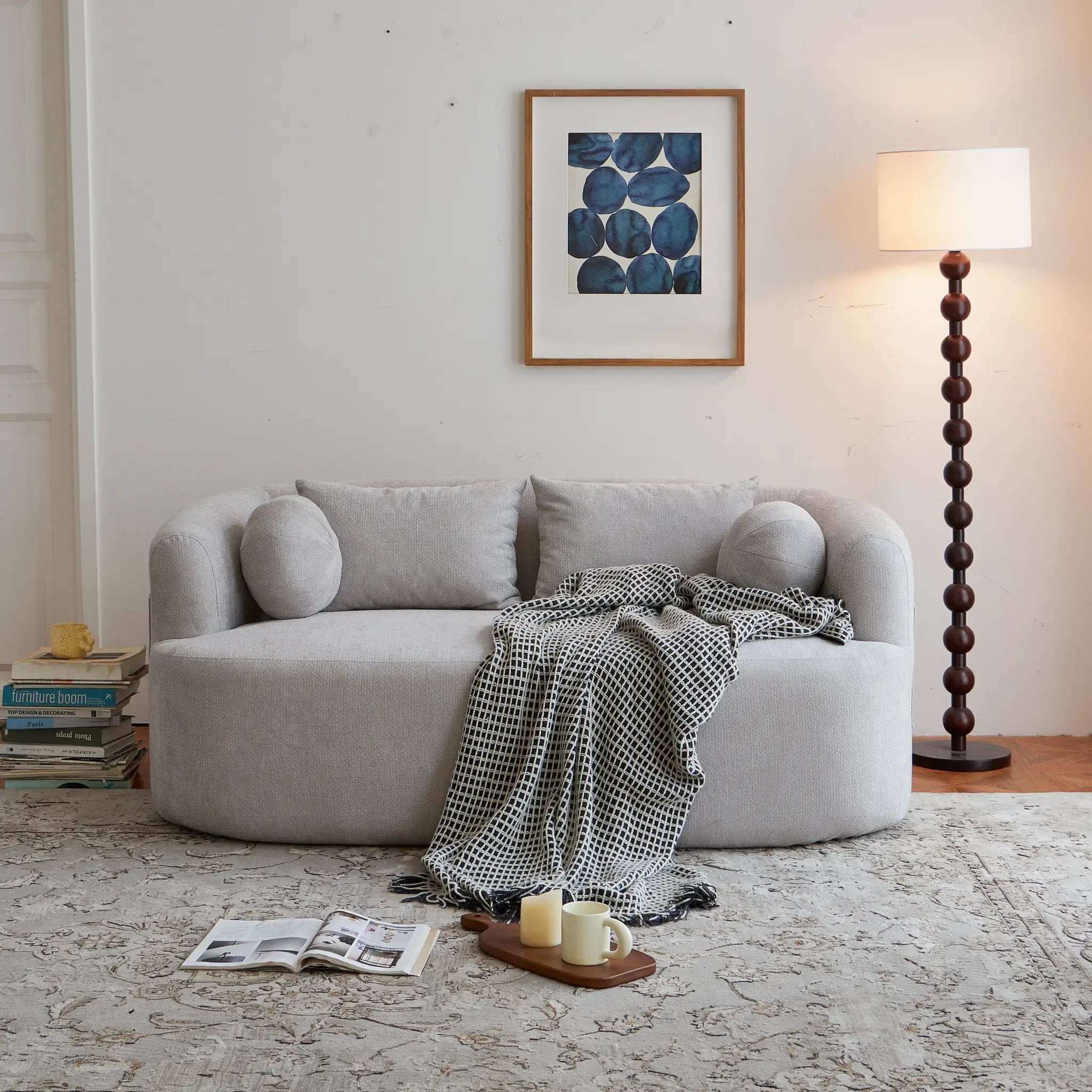 Sofa-in-a-Box, Memory Foam 2-Seater Couch by HouseOfZazla