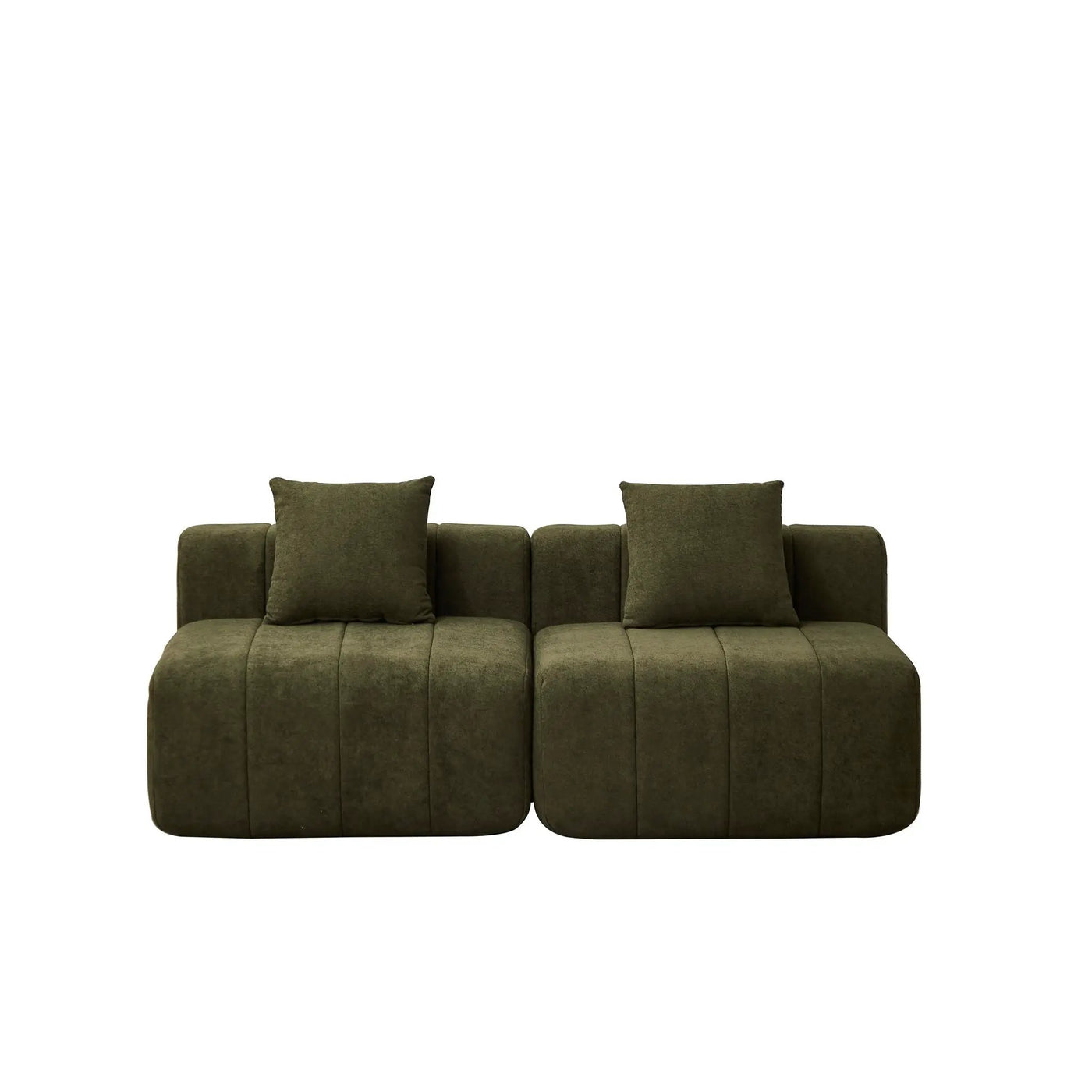 Modular Sectional Sofa With 2 Pillows, Symmetrical Design by HouseOfZazla