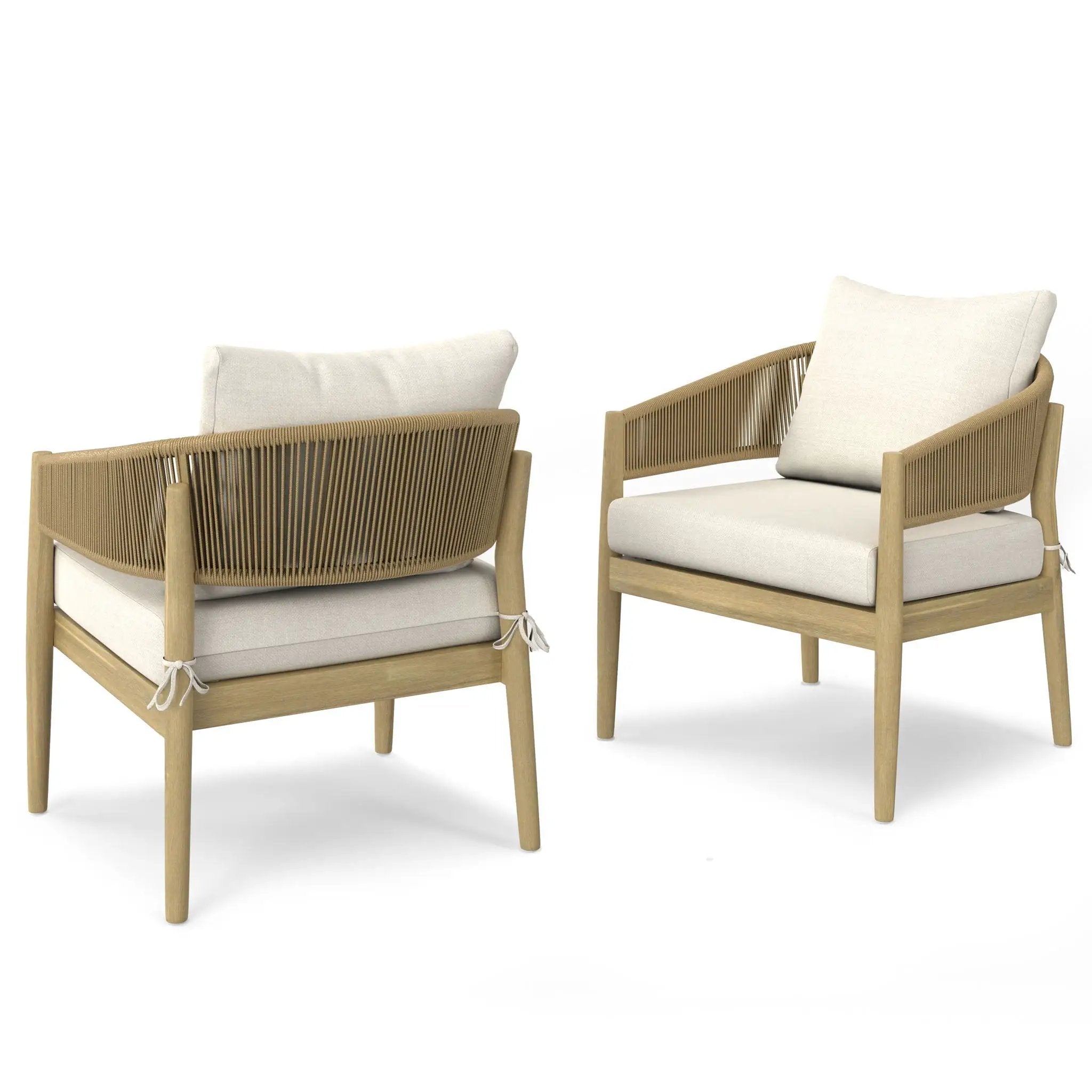 Bayshore - Outdoor Conversation Chair (Set of 2) - Natural by HouseOfZazla