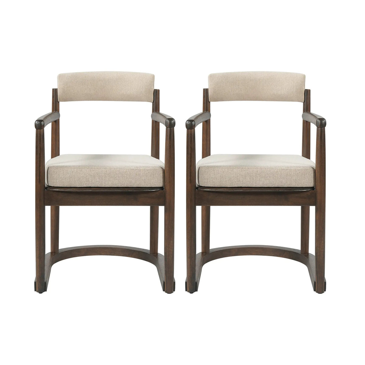 2 Pack Rubberwood Dining Arm Chairs by HouseOfZazla