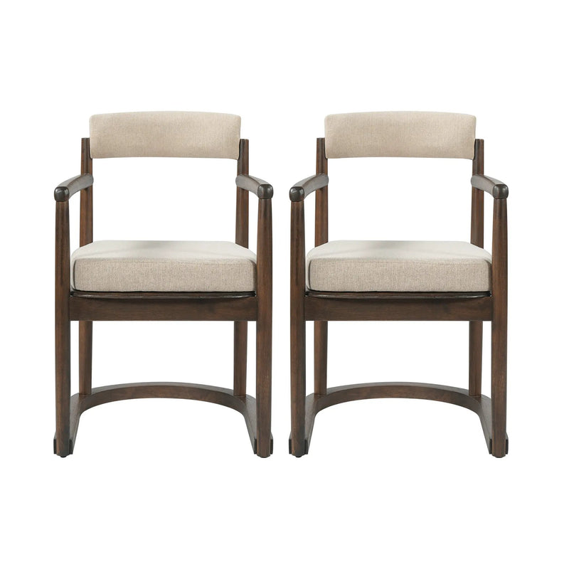 2 Pack Rubberwood Dining Arm Chairs by HouseOfZazla