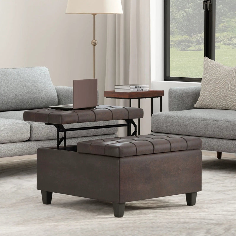Harrison - Upholstered Coffee Table Storage Ottoman by HouseOfZazla