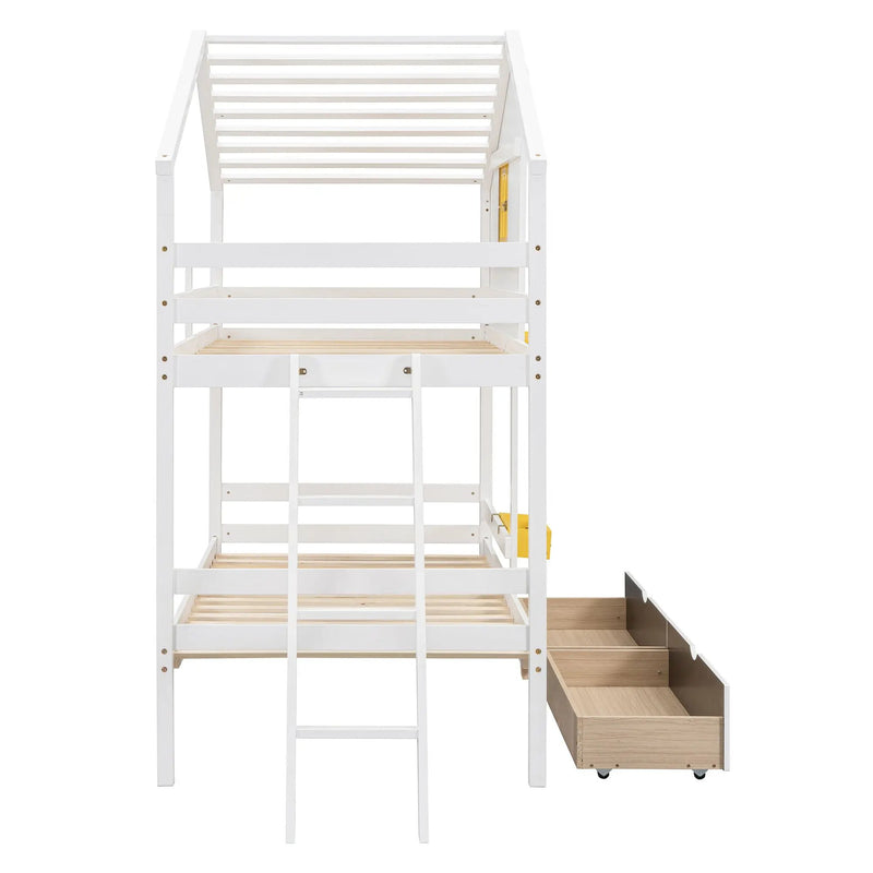 Bunk Bed With Playhouse Roof And Window