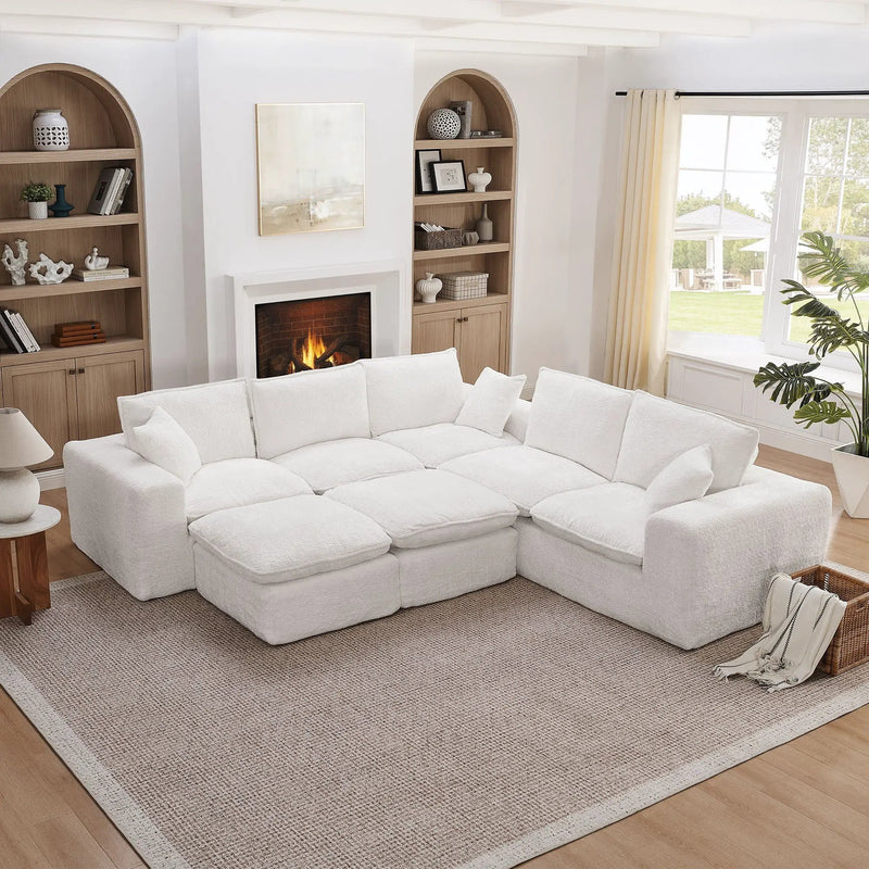 Sectional Sofa With Moveable Ottoman by Unique Piece Furniture