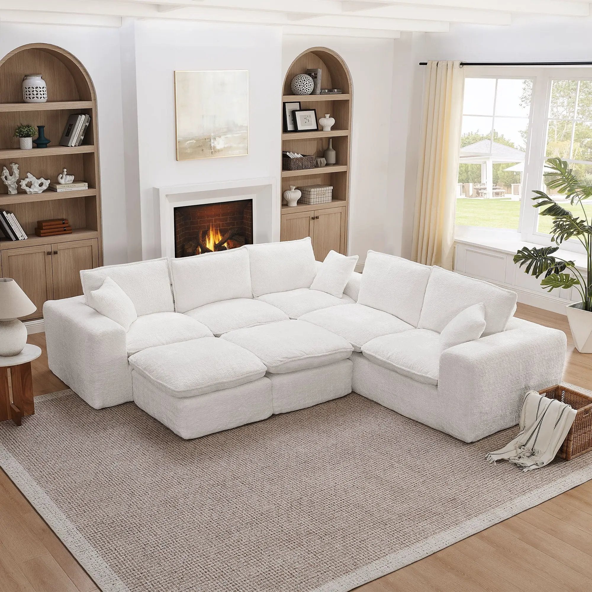 Sectional Sofa With Moveable Ottoman by Unique Piece Furniture