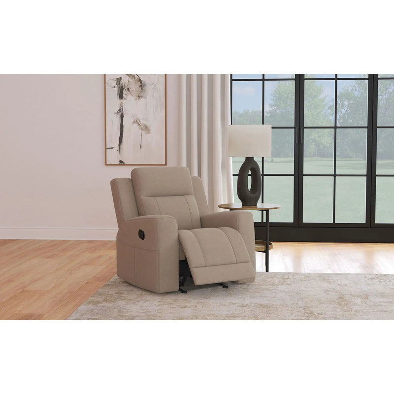 Slater - Upholstered Recliner Chair With Manual Recline - Taupe by Unique Piece Furniture