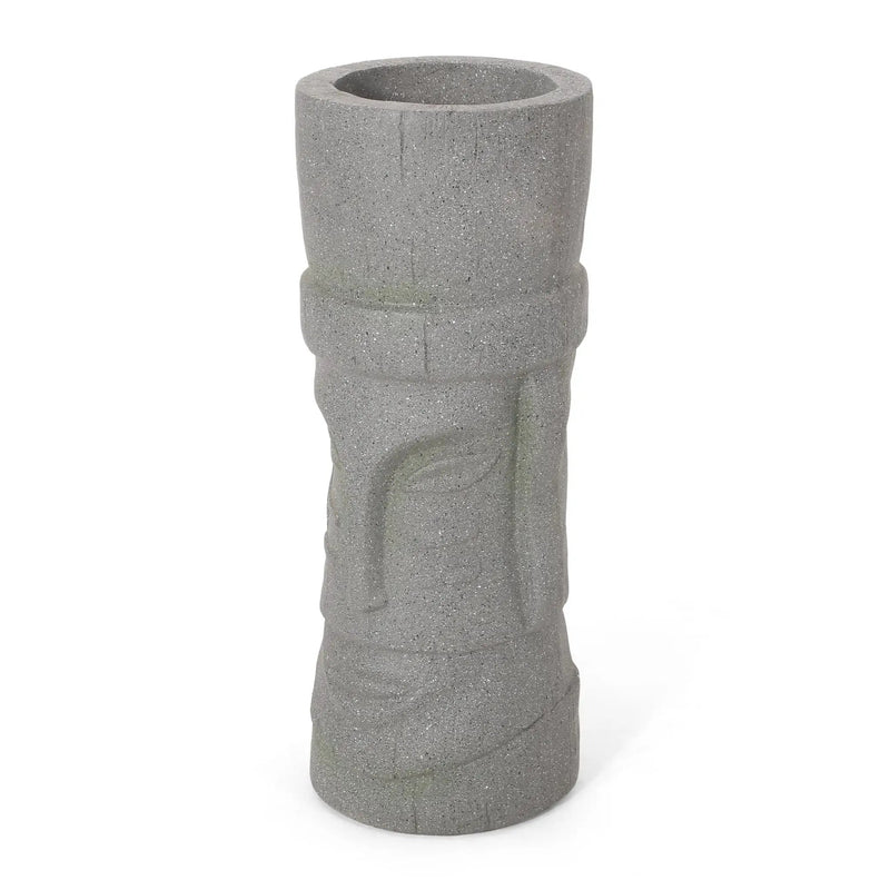 Classic Flower Planter With Magnesium Oxide Material - Stone Gray by HouseOfZazla