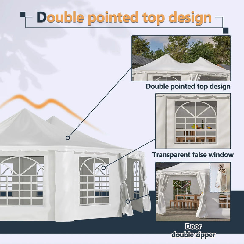 [29X21FT] Extra-Large Heavy-Duty Outdoor Waterproof Party, Wedding Tent With Steel Frame (SAK53821) by SAKSBY WHOLESALE