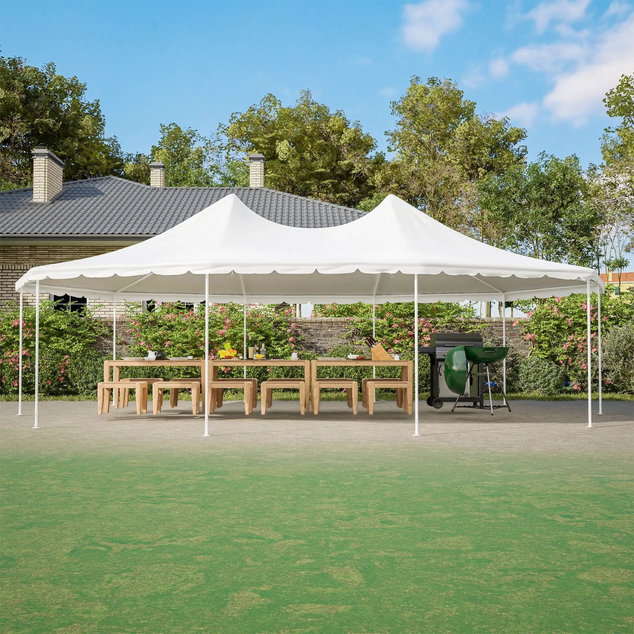 [29X21FT] Extra-Large Heavy-Duty Outdoor Waterproof Party, Wedding Tent With Steel Frame (SAK53821) by SAKSBY WHOLESALE