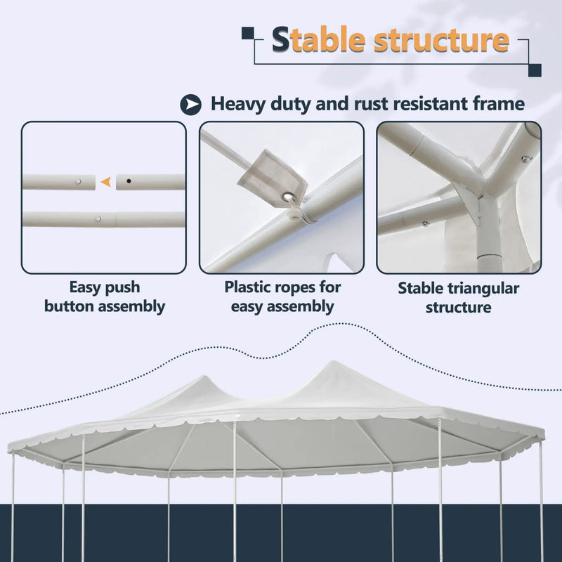 [29X21FT] Extra-Large Heavy-Duty Outdoor Waterproof Party, Wedding Tent With Steel Frame (SAK53821) by SAKSBY WHOLESALE
