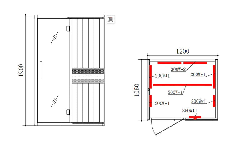 Blisspod | Milano | Full Spectrum Sauna | Canadian Hemlock Wood | Ultra Low EMF | 5 Far Infrared & 1 Red Glass Heater | Chromotherapy | Upto 2 Person, photo 15 of 15