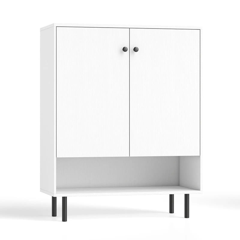 2-Door Sideboard Buffet Cabinet Kitchen with Adjustable Shelf-White by DirectDeals