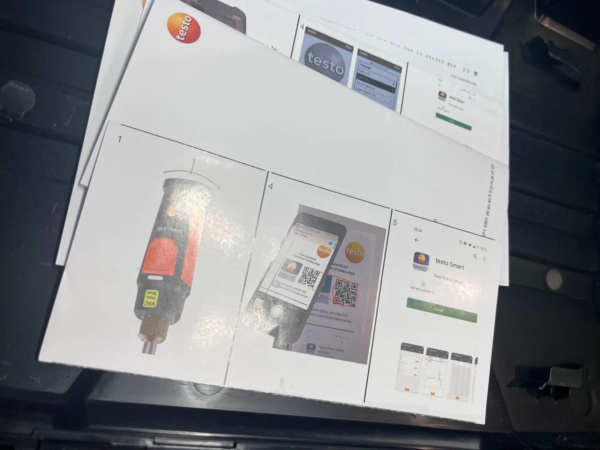 Open Box testo 550s AC Manifold Gauge Set - Manifold Gauges Hvac and Refrigeration - Incl. 2x testo 115i Pipe Clamp Thermometer, 1x testo 552i Micron by Selzalot