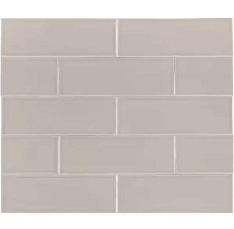 Open Box MSI Portico Pearl 4 in. x 12 in. Handcrafted Glossy Ceramic Subway Wall Tile (5 sq. ft. / case) by Selzalot