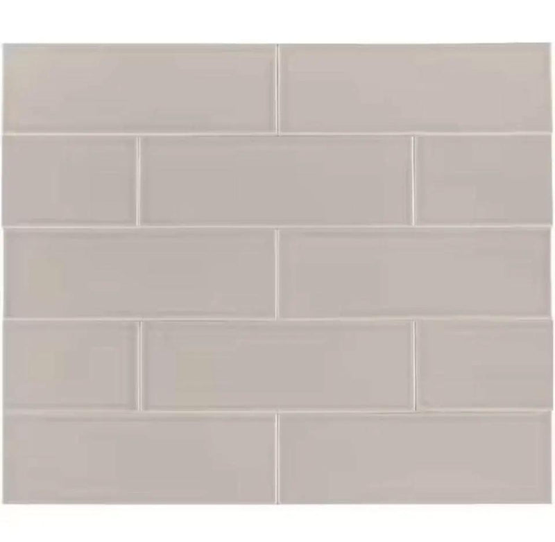 Open Box MSI Portico Pearl 4 in. x 12 in. Handcrafted Glossy Ceramic Subway Wall Tile (5 sq. ft. / case) by Selzalot
