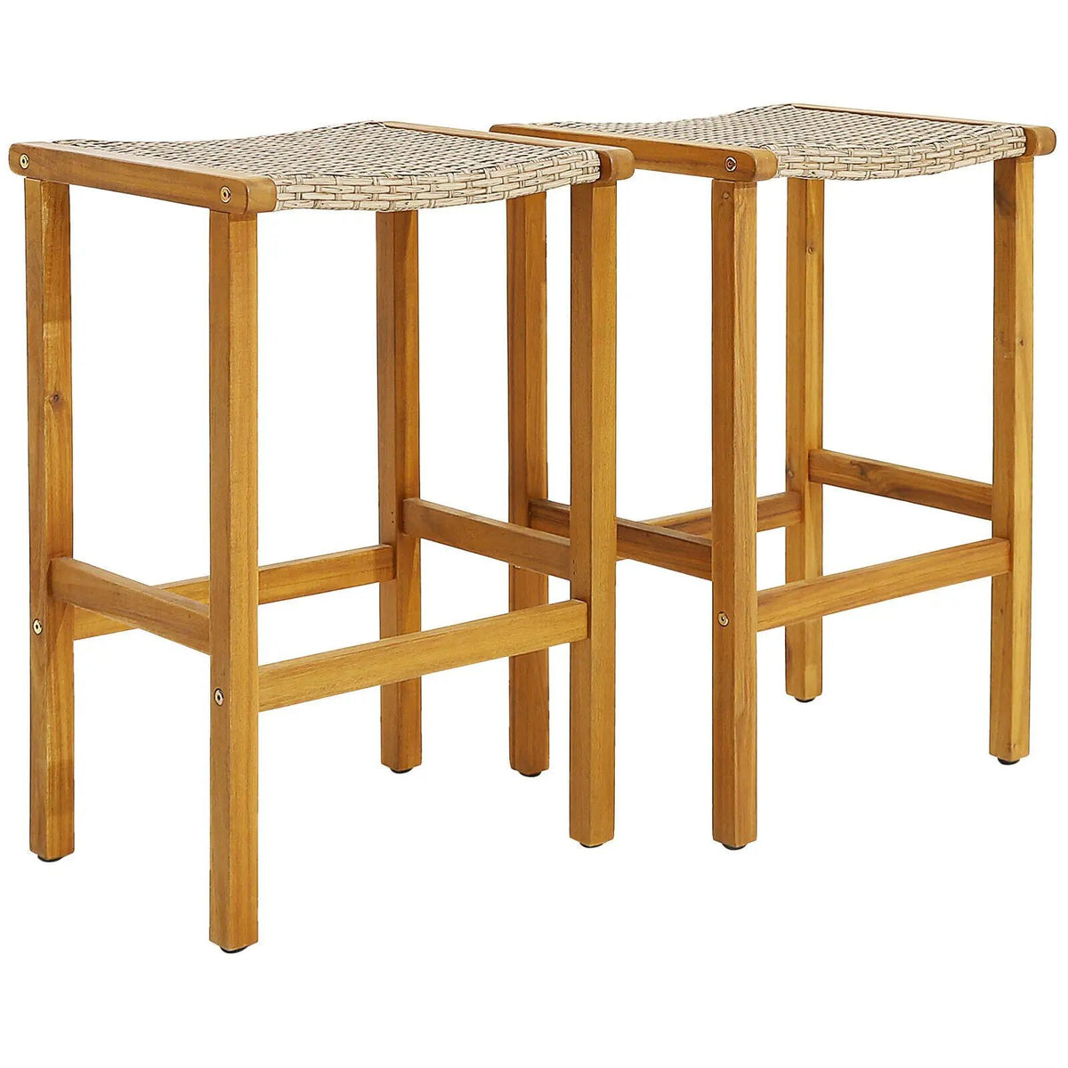 Patio Wood Bar Stools Set of 2/4, photo 3 of 7