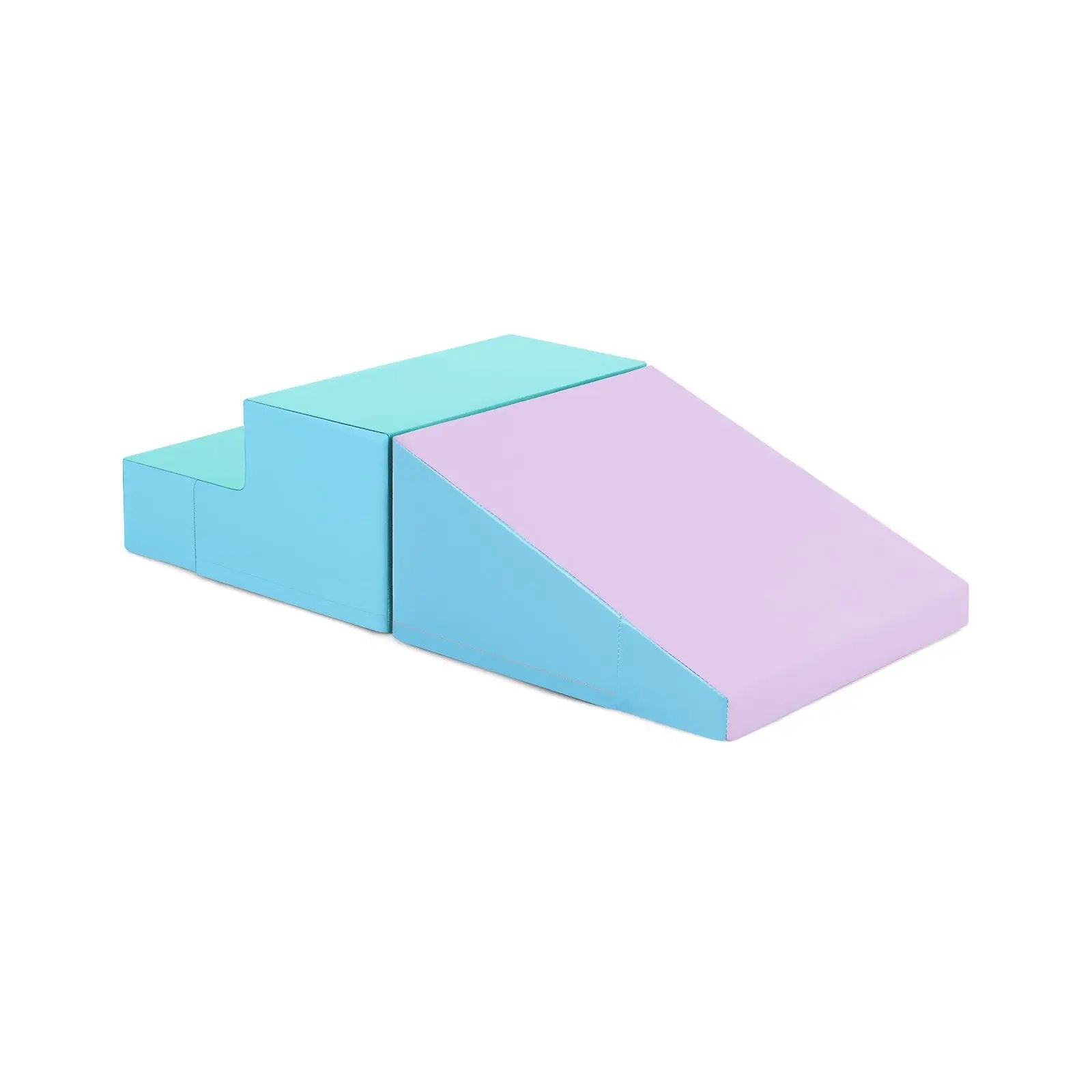 2-Piece Step and Slide Climber for Infants and Toddlers Baby Soft Play Set Foam Blocks-Blue by DirectDeals