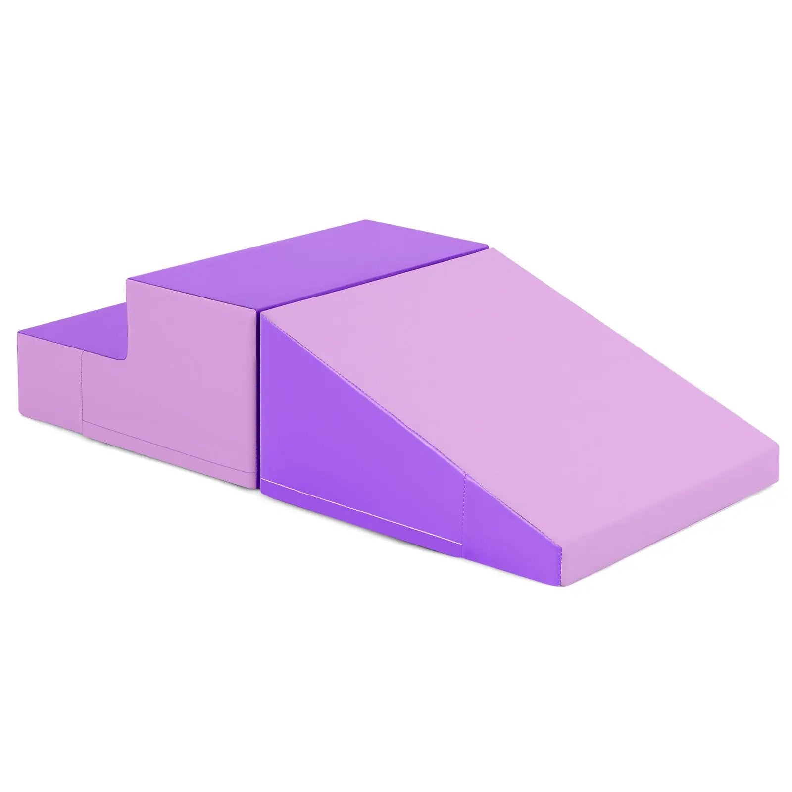 2-Piece Step and Slide Climber for Infants and Toddlers Baby Soft Play Set Foam Blocks-Purple by DirectDeals