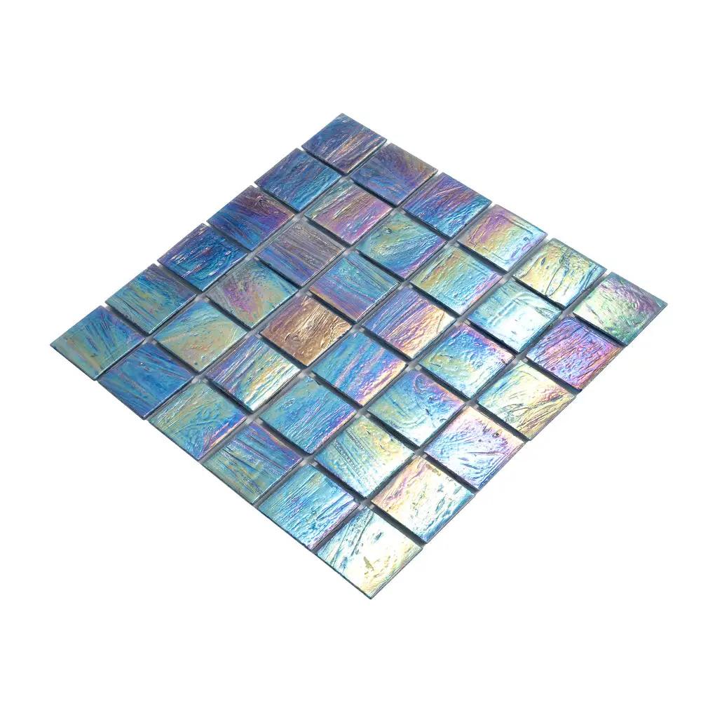 Midnight Blue 12x12 Glossy Uniform square Glass Mosaic Tile (10 pack, 10 sq ft/case) by Apollo Tile