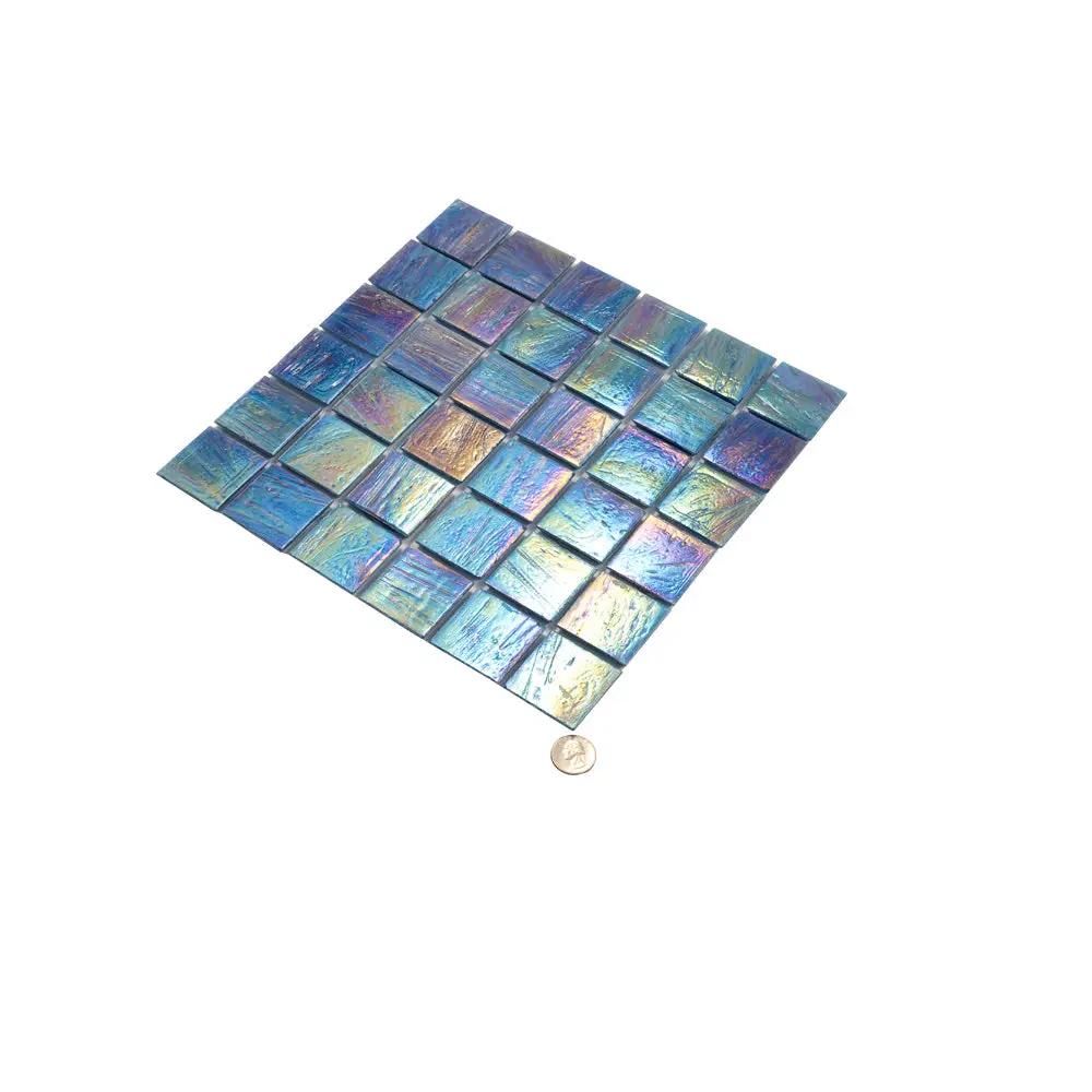 Midnight Blue 12x12 Glossy Uniform square Glass Mosaic Tile (10 pack, 10 sq ft/case) by Apollo Tile
