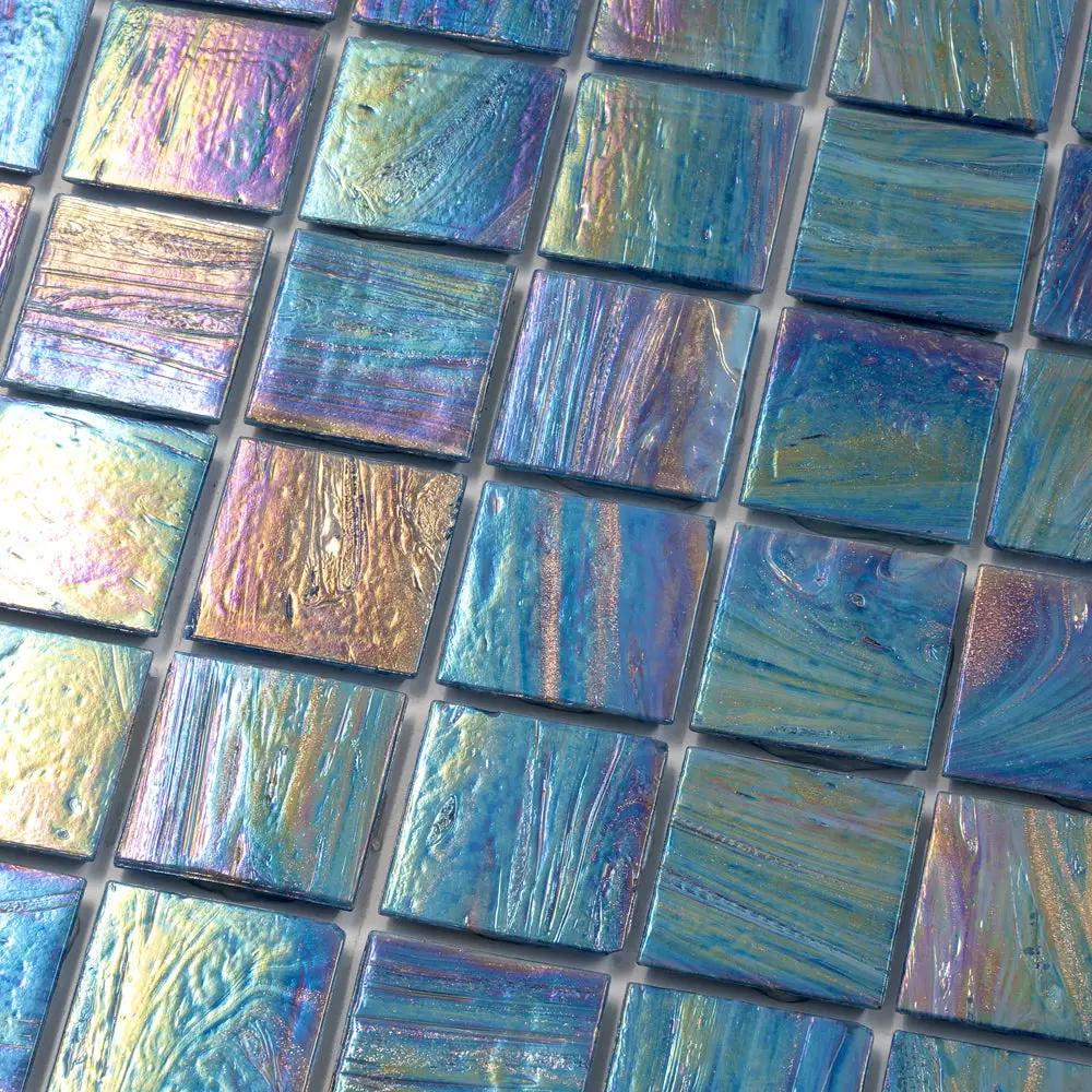 Midnight Blue 12x12 Glossy Uniform square Glass Mosaic Tile (10 pack, 10 sq ft/case) by Apollo Tile